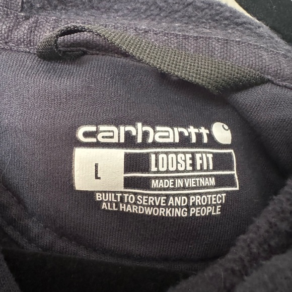 Carhartt Men's navy Hoodie - Picture 4 of 4